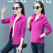 Outdoor fleece coral fleece fleece jacket jacket women warm plus velvet thick two-sided velvet men jacket liner