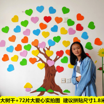 Wish Wall Wishing Tree primary school classroom decoration junior high school students class cultural wall stickers creative blackboard newspaper layout materials