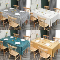 Tablecloth European waterproof oil-proof anti-scalding leave-in household square rectangular pvc table cloth tea table cloth tablecloth fabric