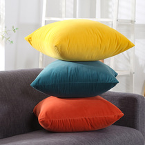 Nordic velvet pillow cushion sofa office chair waist pillow bedside cushion pillow case without core