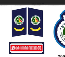 Military fan collection to commemorate forest fire control collar chapter Sendefense arm badge Chest Mark Magic Sticker contract to make three sets to do