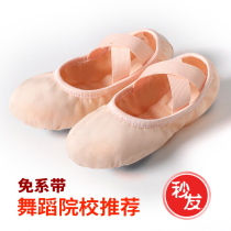 Childrens dance shoes girls soft-soled ballet shoes autumn and winter practice shoes baby Princess non-slip tie-free dancing shoes