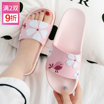 Slippers women wear outside the summer bathroom indoor non-slip ladies take a bath at home Cute summer home cool slippers summer