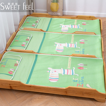 Kindergarten summer nap childrens bed ice silk mat three-piece baby newborn baby mat washable