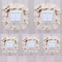 5 sets of switches decorative wall stickers protective cover home socket decorative lace frame modern simple Nordic stickers