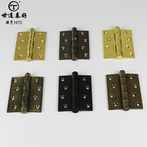 Shi Liantai good pure copper silent hinge 4 inch wooden door door hinge bearing hinge HG 4*3T single price
