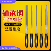 Fingernail steel 3-4-5mm chain saw file small round file model grinding serrated 6 inch pedicure shackle file knife 3-piece set