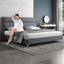 Technology cloth bed modern simple cloth bed solid wood cloth bed master bedroom storage double bed light luxury wedding bed cloth bed