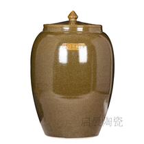  Jingdezhen ceramic rice cylinder Rice bucket with lid Household wine jar water tank Oil cylinder pickle cylinder sealed moisture-proof plus size