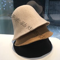 Autumn and winter fashion fishermans hat children Korean version of Chao Net red face small wool wool Japanese Joker solid color bucket hat