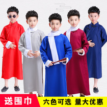 Childrens cross talk clothes costumes gown male and female children horse coats Republic of China robes kindergarten storytenders