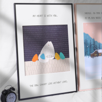 Nordic modern picture frame hanging wall aluminum alloy frame ornaments hipster picture frame custom framing frame newspaper frame wall hanging