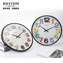 Lisheng Wall Clock Childrens Room Mute Clock Creative Modern Simple Wall Watch Living Room Color Digital Quartz Clock