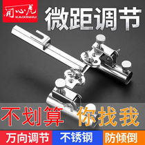 Stainless steel fishing case Double-gun table bracket universal double-head double-pole universal fishing rod holder bar fishing chair double-gun bench holder