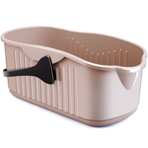Jiabang handjia helper free hand wash mop bucket square thick bucket plastic household storage bucket washboard design