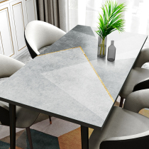 (silicone table mat) tablecloth rectangular waterproof oil-proof ironing-proof washing-free light luxury line simple tea table mat