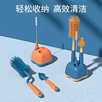 Silicone bottle brush baby pacifier brush straw brush 360 degree rotation wash cup cleaning tool cleaning bottle brush