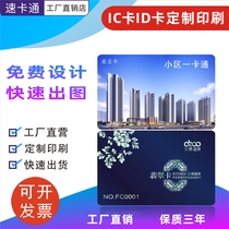 Custom IC card ID card batch membership card card ban card Portrait work card CUID rewritable intelligent induction m1 card