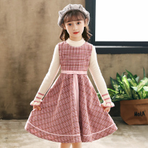 Girl dress spring and autumn 2021 new autumn childrens suit skirt childrens dress foreign style autumn girl princess dress