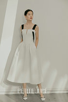 French small dress can usually be worn small man medium long style banquet temperament socialite birthday party white dress