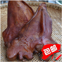 Hunan specialty 500g pig ear farm firewood firewood smoked pig ear hand made homemade Bacon Bacon Bacon Bacon