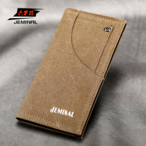 Male Fashion Retro Canvas Long style Brief Wallet Boy Student Trend Multi-Blocking Casual Sports Cloth Wallet