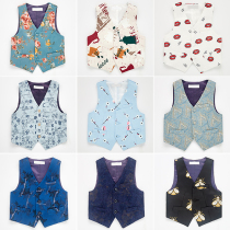 Childrens waistcoat 2021 Spring thickened baby Han version Playboy gown Childrens suit plays out of the boys suit
