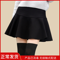 Anti-slip skirt women spring autumn and winter 2021 new black skirt skirt skirt high waist pleated a skirt skirt