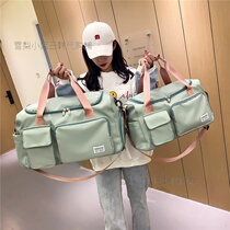 Japanese Fashion Short Travel Bag Luggage Bag Containing Large Capacity Hand Light Sport Dry Wet Separation Fitness Bag