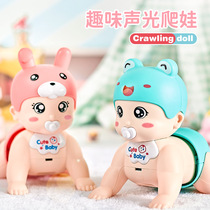 The baby's electric crawler learns to crawl toys. The baby guides the baby to crawl for 6 months and raise the head 7 doll artifact.