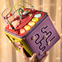 Infants and children beading 1-2-year-old baby early education benefit intelligence brain male treasure box box toy girl half