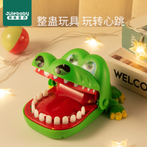Crocodile simulation toy small shark childrens educational animal model giant tooth bite hand prop whale decompression doll adult