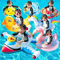 Swimming ring mens treasure swimming pool childrens seat ring net red plane water park children children Beach floating circle