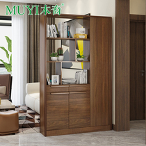 Simple modern door Hall Cabinet Nordic solid wood hall door partition shoe cabinet large capacity storage locker bookcase