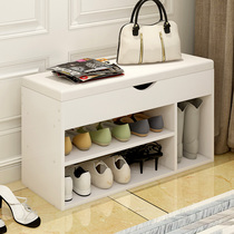 Simple modern home shoe changing stool shoe cabinet living room soft bag storage shoe rack into the door can sit on shoes stool sofa