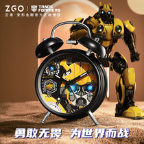 Zhenggang ZGOx Transformers small alarm clock student children special silent cartoon boy bedroom bedside clock alarm