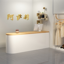 Cash register counter simple modern clothing store bar table beauty salon womens shop small front desk Net red paint