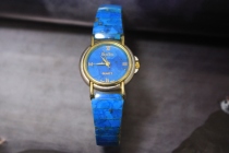 Western retro vintage blue American natural Sleeping Beauty turquoise antique women quartz watch collection