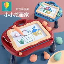 Childrens drawing board magnetic writing board color graffiti board baby drawing board childrens educational toy girl 1-3 years old 2