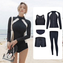 Korean couple swimsuit split conservative long-sleeved trousers Sunscreen quick-drying snorkeling jellyfish suit Surf mens swimsuit