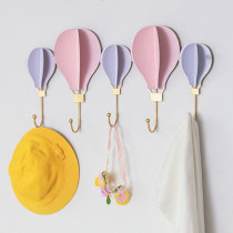 Nordic red hot air balloon adhesive hook ins creative childrens room into the door key porch wall decoration coat hook