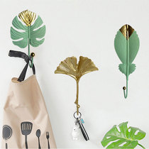 Nordic light and luxurious golden key hooks wall-mounted Xuanguan entrance door wall Creative American new Chinese hangover hook