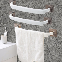 Bathroom towel rack pasted non-perforated kitchen single rod rag hanger toilet thickened towel bar shelf