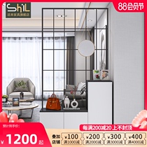 Entrance cabinet Living room partition screen Simple modern wrought iron shelf Entrance shoe cabinet Decorative cabinet Entrance foyer cabinet