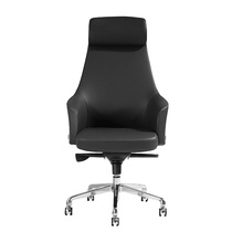 Guangdong simple modern boss chair cowhide big class chair solid wood office chair home lift computer chair