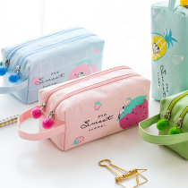 Pen bag Korean style simple girl ins large capacity stationery box children cute creative pencil box girl stationery bag hipster cute Primary School students junior high school students pen bag