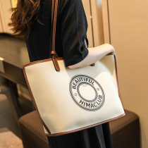Bag 2021 new casual badge canvas tote bag womens large capacity mother bag shopping bag shoulder Hand bag