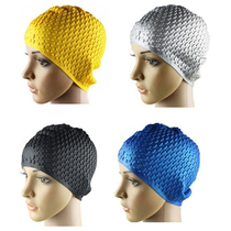 Want to listen to water drop swimming cap large size men and women long hair big head ear protection plus size silicone waterproof foam foam swimming cap