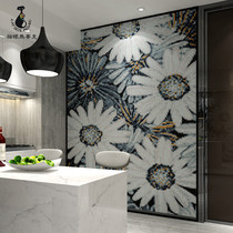 Mosaic jigsaw puzzle crystal glass modern simple living room porch mosaic background wall corridor decorative tile mural