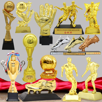 Soccer Cup Golden Boot Award striker trophy football game Cristiano Ronaldo Messi resin gold-plated trophy custom fans around